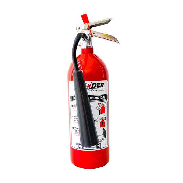 Extintor Cilindro de Aluminio de CO2 Badger Rojo … 5 lb - 0