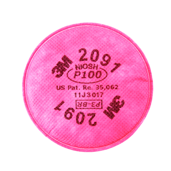 Filtro Polipropileno para Partículas P100 HEPA 2091 3M (Pieza) Rosa 70070614410 … - 0