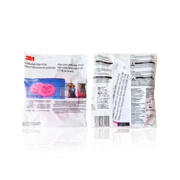 Filtro Polipropileno para Partículas P100 HEPA 2091 3M (Pieza) Rosa 70070614410 … - 1
