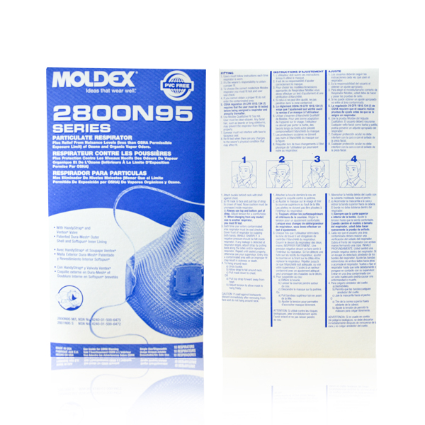 Respirador Desechable con Válvula Ventex para Vapores Orgánicos N95 Moldex (Pieza) Blanco 2800N95 … - 1