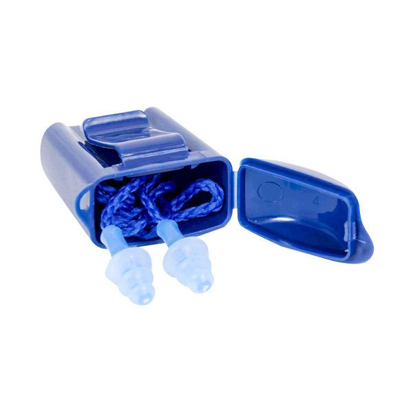 Tapón Auditivo Termoplástico Reutilizable con Cordón Trenzado y Estuche NRR 25 dB 1291 3M (Par) Azul Translúcido HC000664785 … - 1