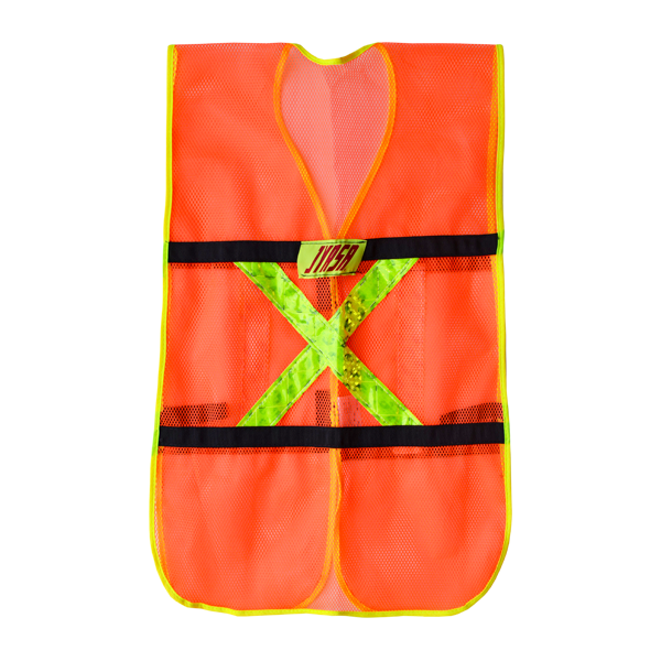 JORESTECH Chaleco de seguridad de malla naranja de alta visibilidad con  cinta reflectante de 1 pulgada VL-01 (talla única)