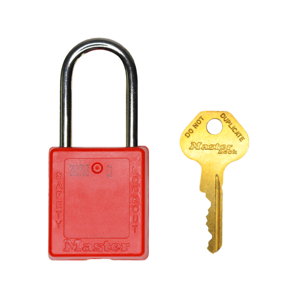 Candado de Seguridad Termoplástico Zenex Master Lock Rojo 410RED 38 x 38 mm - 1