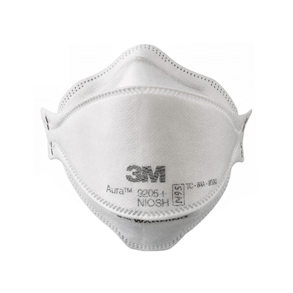 Respirador Desechable Plegable para Partículas N95 9205+ 3M (Pieza) Blanco UU011312301 … - 0