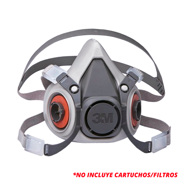 Amigo Safety :: Respirador TPE Media Cara con Válvula de Exhalación 6200 3M  Gris 70071606472 MD