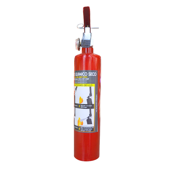 Extintor Cilindro de Lámina de PQS Rojo 1 kg - 1