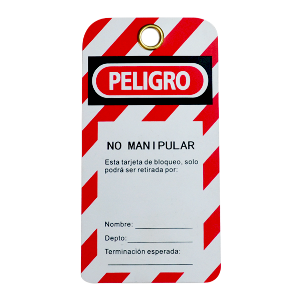 ETIQUETA PVC DE SEGURIDAD "NO MANIPULAR" SAFELOCK BLANCO 1001 7.5 X 15 CM