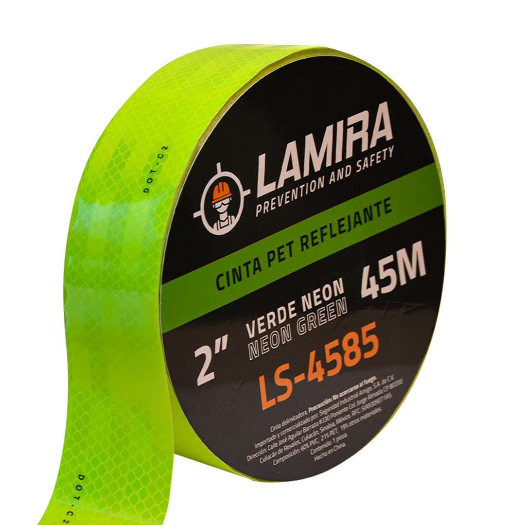 Cinta PET Reflejante 2"x45m LAMIRA Verde LS-4585 - 1