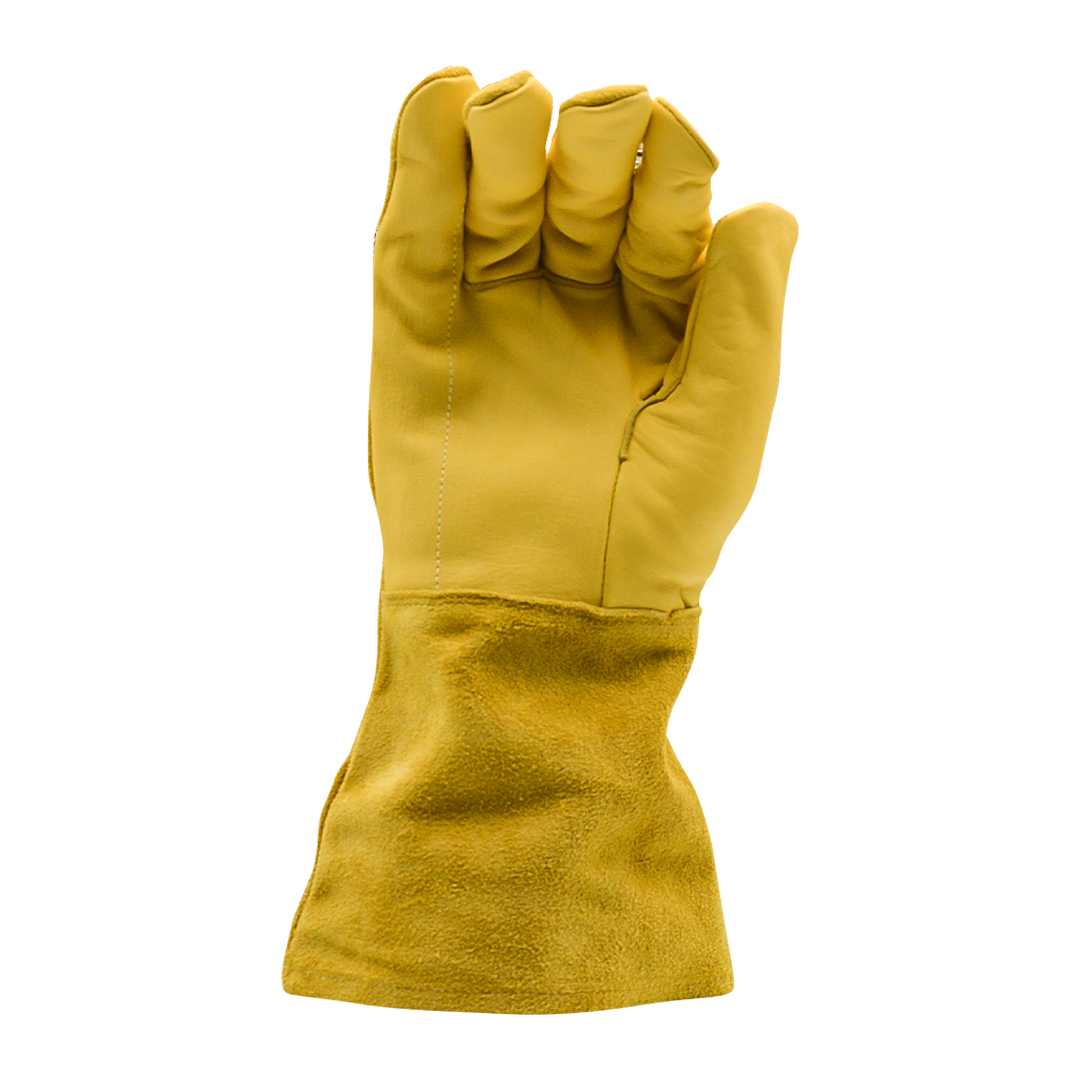 Guante Piel Búfalo Largo Lamira AS-4569 Amarillo LG - 2