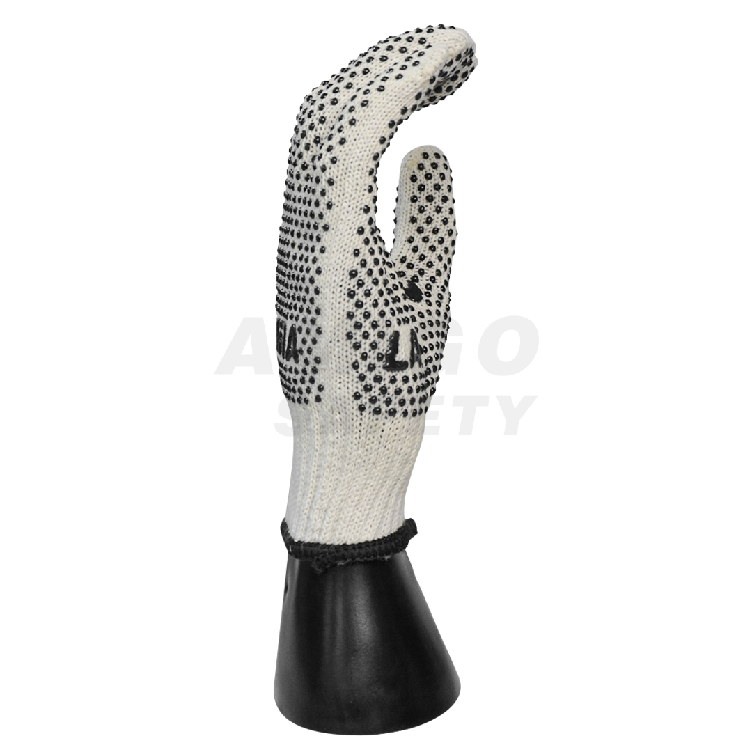 Guante tipo Japonés con Puntos de PVC ambos lados 70g LAMIRA (Par) Blanco LS-4592 Unitalla - 1