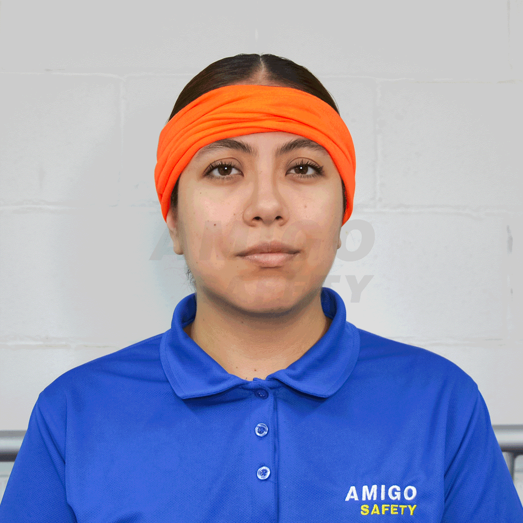 Tubular de Cuello Refrescante Multifuncional Lamira Safety Naranja Unitalla - 3