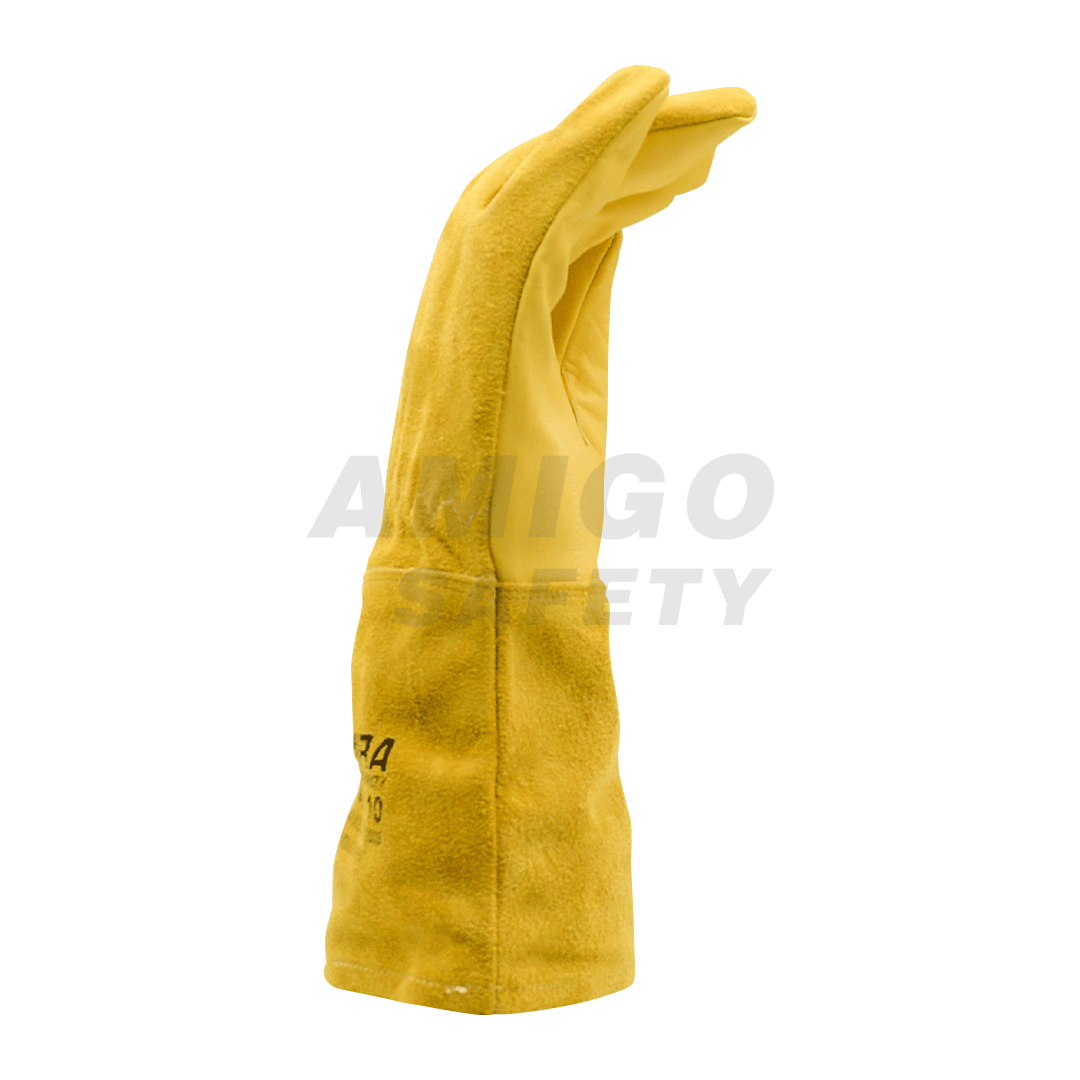 Guante Piel Búfalo Largo Lamira AS-4569 Amarillo LG - 1