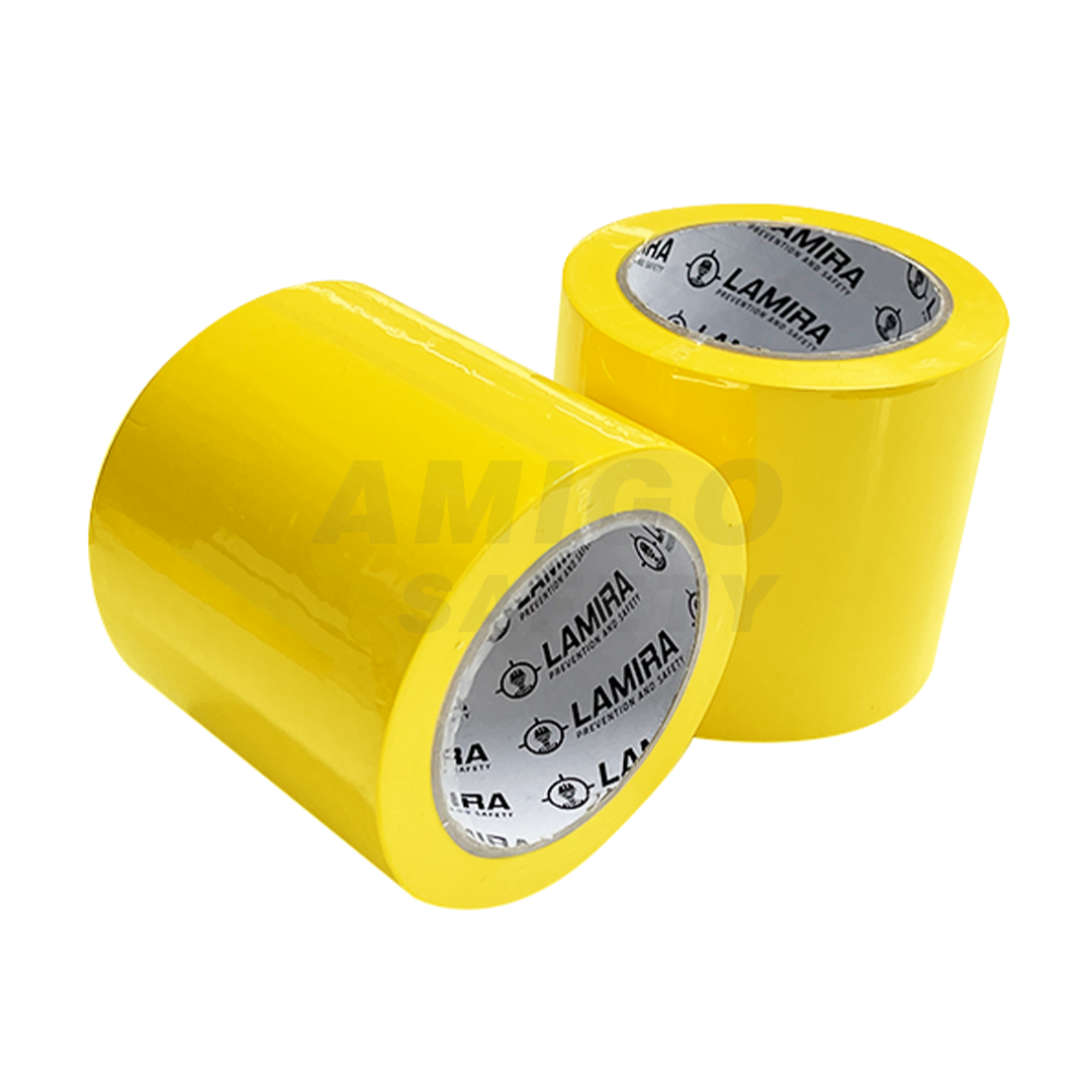 Cinta PVC Delimitadora de Áreas LAMIRA Amarillo LS-4151 4"x33m - 2
