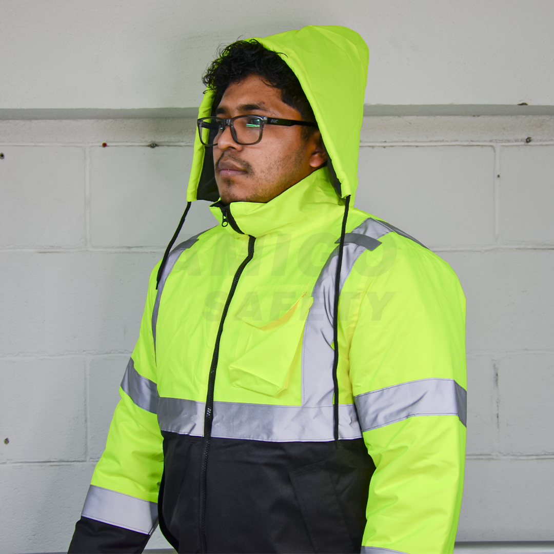 Chamarra Corta Oxford -20°C LAMIRA Amarillo/Negro LS-4610 - 3