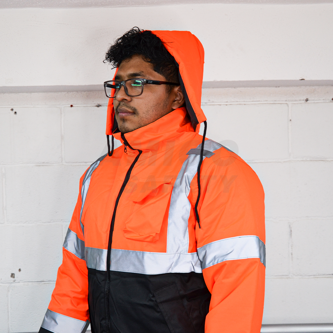 Chamarra Corta Oxford -20°C LAMIRA Naranja/Negro LS-4610 - 3