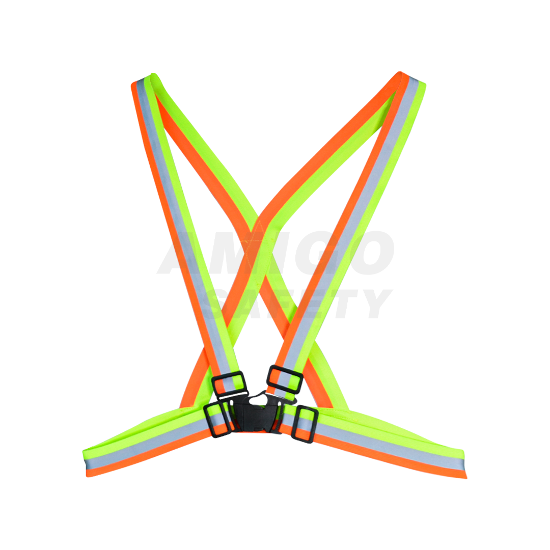 CHALECO CARRILLERO CON REFLEJANTE ALTA VISIBILIDAD NARANJA/AMARILLO LS-4550 UNITALLA