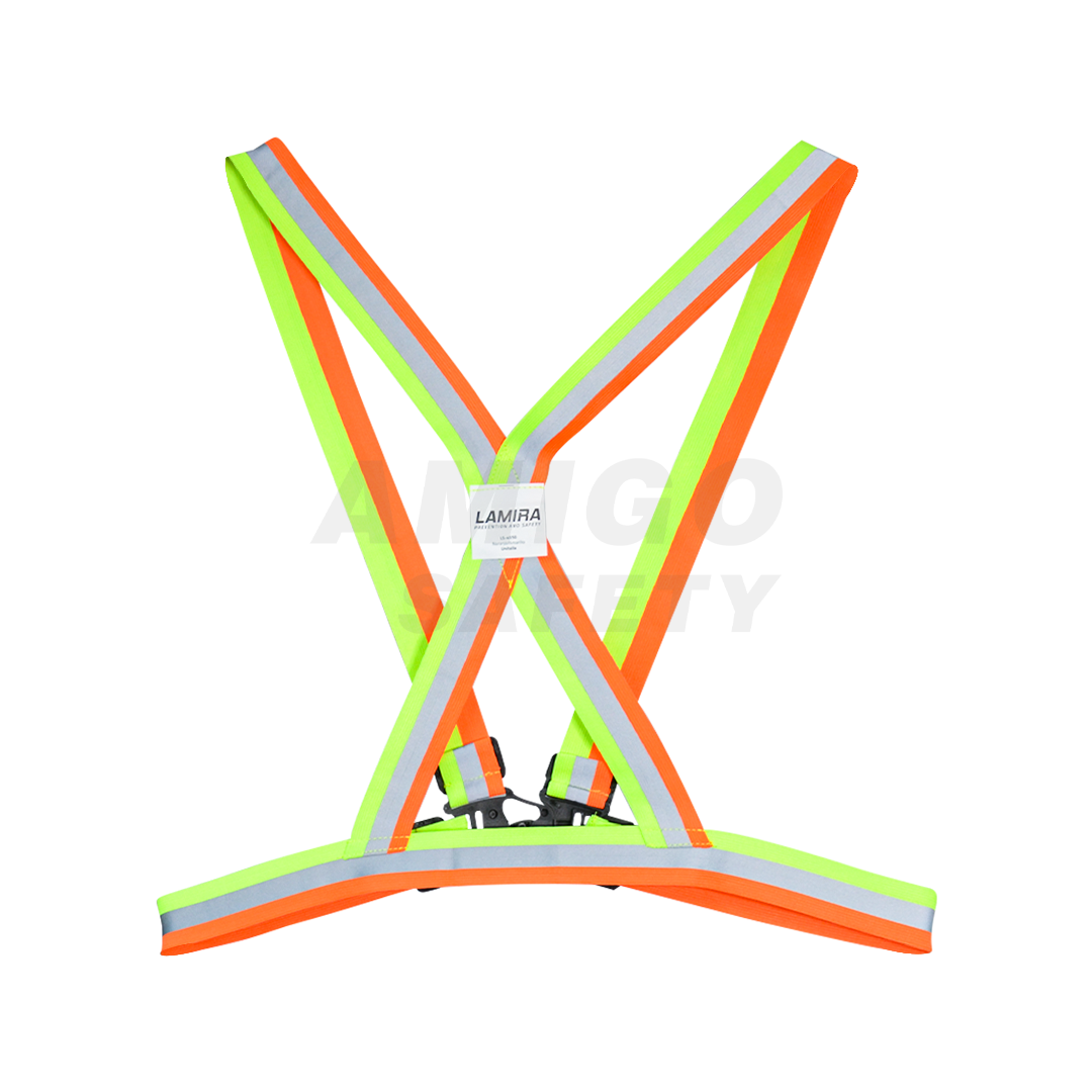 Chaleco Carrillero con Reflejante Alta Visibilidad Naranja/Amarillo LS-4550 Unitalla - 1