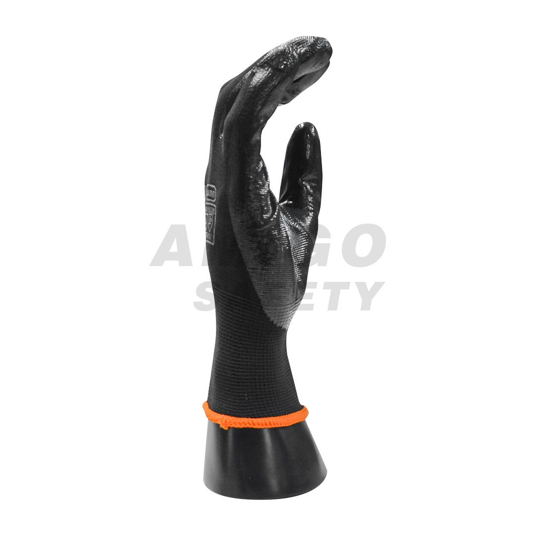 Guante Poliéster Recubierto de Nitrilo Lamira (Par) Negro/Negro LS-4600 - 1