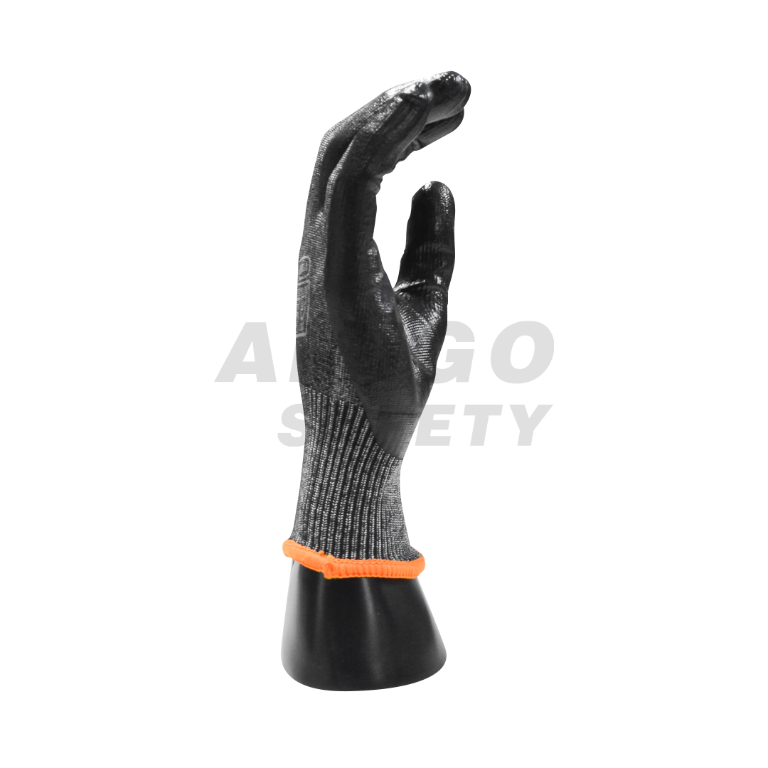 Guante Anticorte A4 HPPE Recubierto de Nitrilo Espumado Lamira (Par) Gris/Negro LS-4604 - 1
