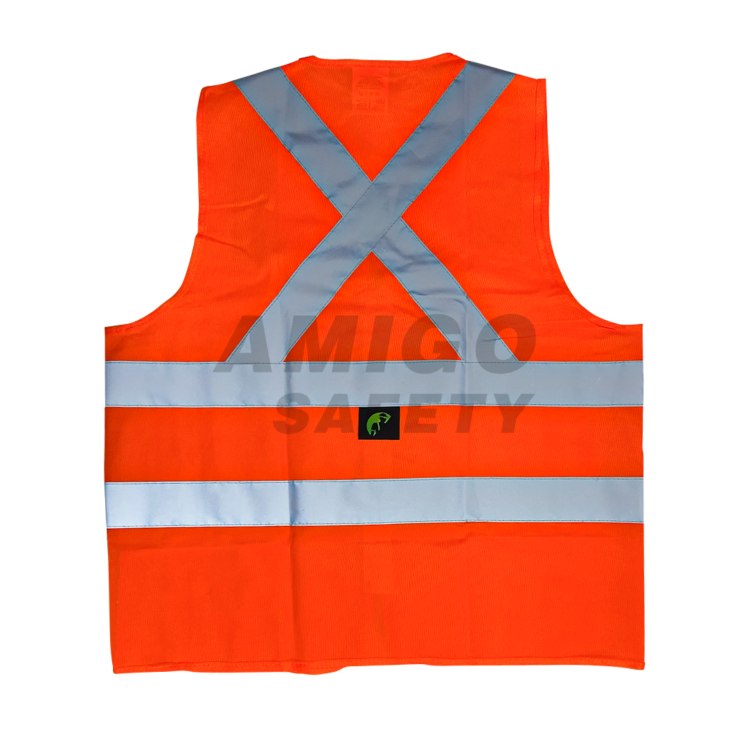 Chaleco Tricot Sencillo Alta Visibilidad Jyrsa Naranja ECO-1139ANCR - 1