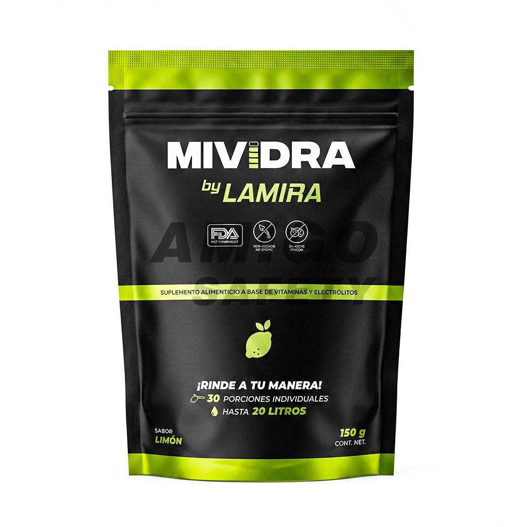 Bebida Hidratante sin Azúcar Sobre para 20 l Mividra Limón 150 g - 0