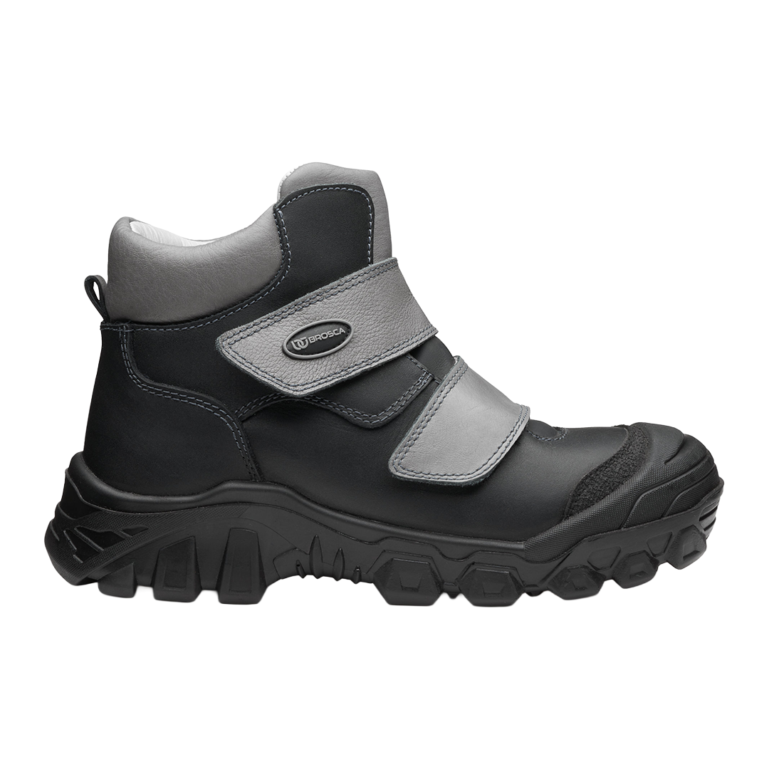 ZAPATO BORCEGUI CON CASCO POLIMÉRICO DIELÉCTRICO BROSCA NEGRO DIABETIX PP+D