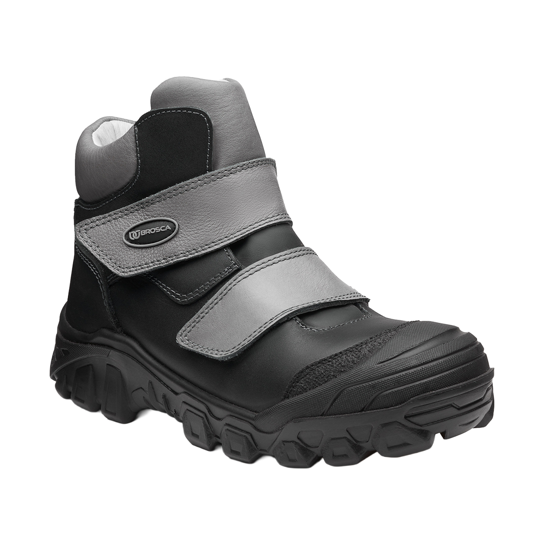 Zapato Borcegui con Casco Polimérico Dieléctrico Brosca Negro DIABETIX PP+D - 2