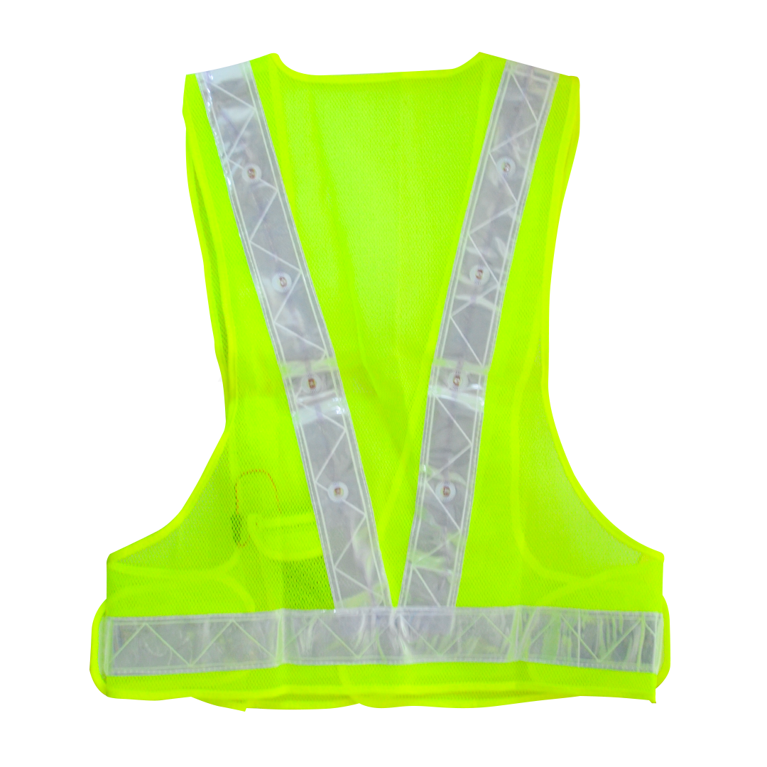 Chaleco Malla con Reflejante LED Amarillo Unitalla - 1
